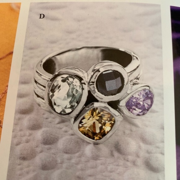 Silpada 4 Stone Ring R2206 Wine Flight. - Picture 5 of 14